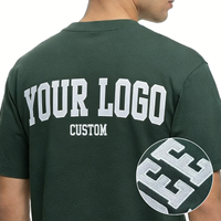 Camiseta de Lujo con Logotipo Único, Cuello Redondo, Bordado 3D Desgastado, Tela con Parches de Toalla, Camiseta de Algodón Bordada Personalizada