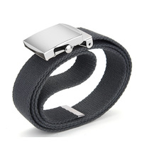 Ceinture Tactique d'Extérieur pour Hommes en Toile de Coton Blanche, Boucle en Métal, Ceinture de Chasse et de Randonnée en Tissu