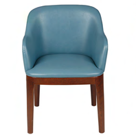 Vente en gros Ensembles de luxe Tables et chaises de restaurant en bois massif et cuir PU Chaises longues en bois