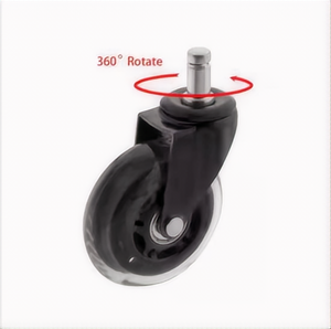 Roulettes de <span class=keywords><strong>chaise</strong></span> de bureau doubles rétractables silencieuses 3 pouces sans frein Roues de meubles universelles légères <span class=keywords><strong>en</strong></span> PU et <span class=keywords><strong>plastique</strong></span> - Product Image 3