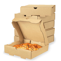 Caja de Pizza Corrugada Ecológica, Rígida y Transpirable con Logotipo Personalizado, Empaque para Llevar para Entrega a Domicilio