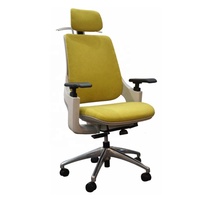 Chaise de bureau ergonomique de direction, dossier haut, contemporaine, en tissu, réglable en hauteur, pivotante et inclinable, luxueuse