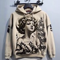 Sweat à capuche unisexe 100 % coton coupe classique, style streetwear printemps, survêtement tendance, impression numérique, broderie ODM COUGH SYRUP