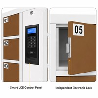 Casier de rangement pour smartphones à 30 compartiments, accès électronique par code PIN et RFID, casiers en acier pour école et bureau