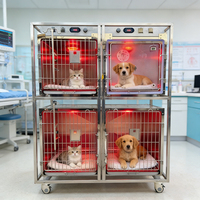 Jaula de Oxígeno de Acero Inoxidable para Gatos y Perros, para Tratamiento en Clínicas Veterinarias y Hospitales de Mascotas