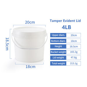 Fabricante venta <span class=keywords><strong>etiqueta</strong></span> personalizada 4 litros cubo de plástico 4L Cubo de pintura química estilo americano <span class=keywords><strong>1</strong></span> galón Cubo de pintura plástica - Product Image 4