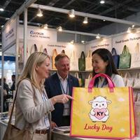 Sac fourre-tout personnalisé en non-tissé laminé avec motif de dessin animé, sac de shopping réutilisable imperméable en PP non-tissé, sac cadeau OEM ODM, vente en gros, livraison rapide