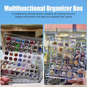 32 lưới 64 lưới tùy chỉnh rõ ràng nhỏ <span class=keywords><strong>Seashell</strong></span> lưu trữ hiển thị tổ chức hộp Acrylic từ <span class=keywords><strong>Seashell</strong></span> hộp hiển thị - Product Image 4