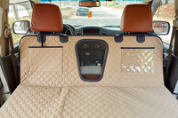 Housse de siège de voiture pour animaux de compagnie pliable et robuste en cuir anti-griffures pour chat, avec plateau rigide en PP, pour chien, avec extension de siège à fond rigide
