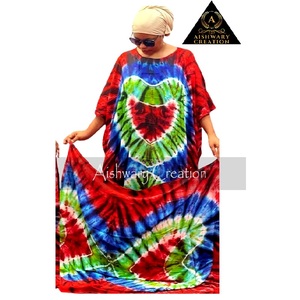 Rayon Tie Dye <b>Kaftan</b> Best Quality And Stylish <b>Plus</b> <b>Size</b> Long Maxi Resort Wear Evening Dress Women Gown - Product Image 3