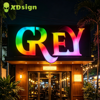 Letras 3D con Luces LED RGB de XDSign Magic-Color para Fiestas, Letreros Publicitarios Personalizados para Exteriores con Control Remoto Bluetooth