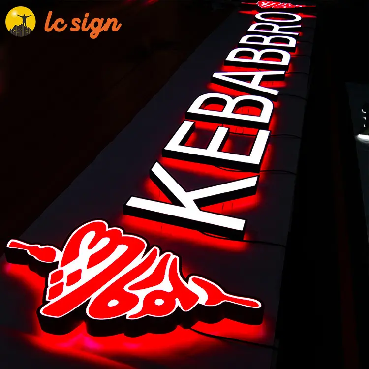 Groothandel 3d Letterteken Led Shop Lettertype Logo Teken Voor Buitenbord