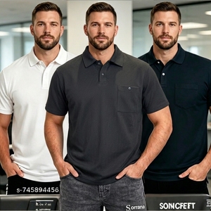 Chemises <span class=keywords><strong>polo</strong></span> pour hommes grandes tailles, manches courtes, uniformes de bureau élégants, chemises d'entreprise, chemises <span class=keywords><strong>polo</strong></span> en coton brodées personnalisées pour hommes - Product Image 4