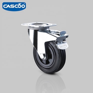 Cascoo 125 37.5-50 rắn bánh xe cao su cho xe đẩy với PP lõi, xoay Caster công nghiệp Caster - Product Image 4