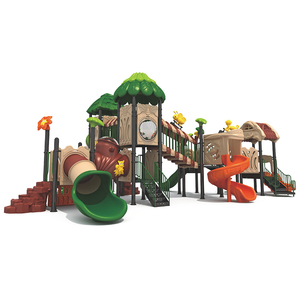 Aire de jeux pour enfants sur mesure, thème jungle tropicale, multi-tours, <span class=keywords><strong>avec</strong></span> tunnel tubulaire et plusieurs toboggans, pour l'extérieur - Product Image 4