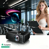 Proyector Optoma YEW8984ST para Aula, 4000 Lúmenes, Lámpara con 10 000 Horas de Duración y Tecnología DLP
