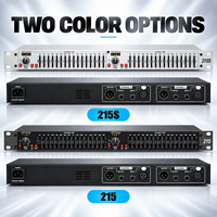 Égaliseur audio à montage en rack, double égaliseur graphique 15 bandes avec bypass et coup de filtre bas pour système de sonorisation de scène