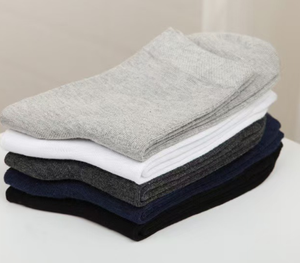 <span class=keywords><strong>Chaussettes</strong></span> en coton décontractées pour homme, 5 paires, couleur unie, automne/hiver, taille moyenne, emballage en boîte - Product Image 5
