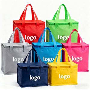 Customized Logo Food Delivery Picnic Camping Capacity Foldable Lunch Bag Useful Portable Basket Insulated Cooler Bag with Logo - Product Image 6