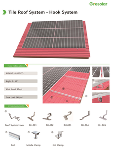 Crochet solaire pour toit en tuiles, résistant à la corrosion, support de fixation photovoltaïque, accessoires pour système de montage solaire - Product Image 4