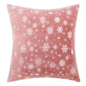 Federe Decorative Carine con Stampa Glitter Personalizzata, Cuscini per Divano del Soggiorno con Motivo a Fiocco di Neve - Product Image 6