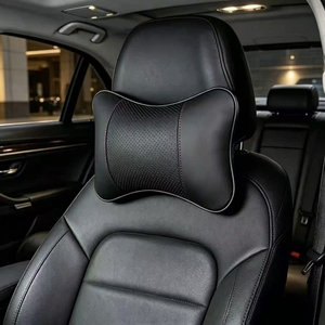 Car Neck <strong>Headrest</strong> <strong>Pillow</strong> Leather Memory Foam Car Seat Head Support Cushion Breathable Auto Neck <strong>Pillow</strong> - Product Image 1