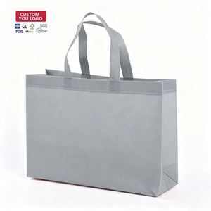 Bolsa de tela no tejida con logotipo impreso personalizado, con cierre de cremallera, ecológica, reutilizable, para compras en supermercados. - Product Image 2