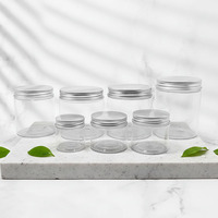 Pot en plastique vide pour crème 100ml 200ml 250ml 300ml 500ml, contenant transparent en PET à paroi épaisse pour gommage corporel et emballage de beurre capillaire