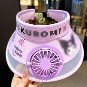 หมวกกันแดดคุโรมิพร้อมพัดลมปรับได้สำหรับเด็กใช้กลางแจ้งในฤดูร้อน - Product Image 1