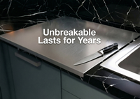 Chimehome Talenan Persegi Panjang Stainless Steel yang Dapat Disesuaikan, Anti-Selip, Antibakteri, Aman untuk Mesin Cuci Piring - Pelindung Meja Dapur
