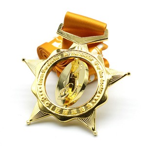 Médaille en argent Rose or de haute qualité, médaillon de deuxième Place, jaspe personnalisé, vente en gros - Product Image 1