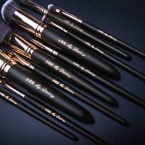 แปรงแต่งหน้าแบบกำหนดเอง โลโก้ ขนแปรงธรรมชาติ ด้ามจับอะลูมิเนียมเคลือบมุก ด้ามจับไม้ 52 ชิ้น ชุดแปรงแต่งหน้าสีโรสโกลด์ - Product Image 4