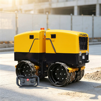 Compacteur routier télécommandé de 1,6 tonne, rouleau vibratoire hydraulique à double tambour