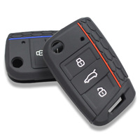 Housse de clé universelle en silicone souple pour VW Golf 7 Polo Passat Tiguan L T-Roc Sagitar Lavida Télécommande