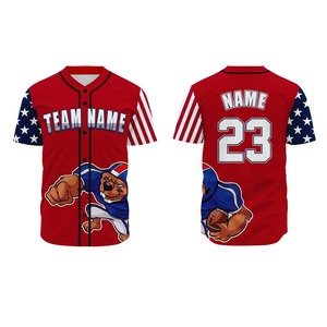Oem Custom Heren Honkbal Jersey Ademende Sublimatie Maatwerk Op Plus Size Lege Jersey Modieus Aanpasbaar Ontwerp - Product Image 1