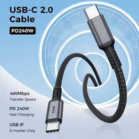 Kabel Data pengisian daya cepat, kabel Data tipe 5A USB 2.0 mbps 2M Usb 480 C 48v untuk iphone 15 Pro Max ke Android