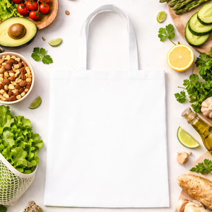 Sac fourre-tout en coton en gros, logo imprimé personnalisé, sac de shopping écologique - Product Image 1