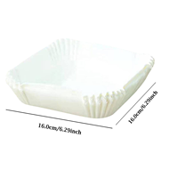 Papier sulfurisé jetable antiadhésif pour friteuse à air 20 cm, résistant à l'huile et à l'eau