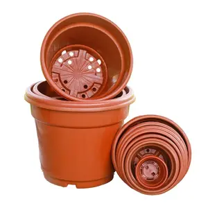 PP series plastic flower pot cultivation pot reverse side thickened base seeding net bottom small flower pots plants