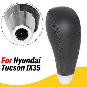 Hyundai Yucson Ix35 Automatic Transmission <b>Shift</b> <b>Knob</b> Black Leather Ergonomic Car Gear Lever For Hyundai HUATAI - Product Image 4