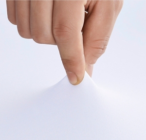 Venta al por mayor Amore 60cm poliéster blanco Spandex cubierta de mesa personalizable lavable estilo moderno para el hogar decoraciones para banquetes de boda - Product Image 2