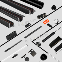 Système d'éclairage sur rail intelligent DC48V pour profilés de plafond intérieurs Moldavans, éclairage sur rail magnétique LED ultra-mince de 16 mm
