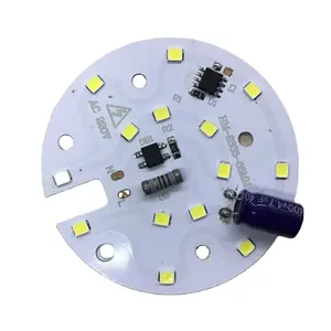 소모품 7W 58mm 직경 90lm/W smd 2835 220v ac driverless dob led 모듈 전구 빛 및 통