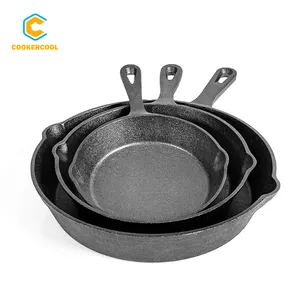 Cookercool Cheap cast iron small non stick egg frying pan