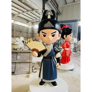 Escultura de Personaje de Artes Marciales en FRP Personalizada, Estatua de Resina de Fibra de Vidrio para Decoración de Interiores, Exteriores, Parques y Centros Comerciales - Product Image 3
