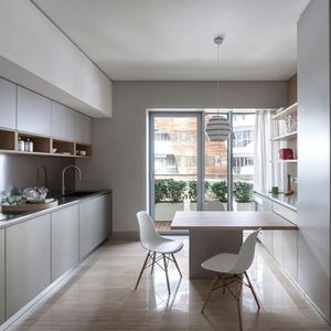 Modern <strong>Design</strong> Smart Stainless Steel Kitchen Cabinet <strong>Factory</strong> Direct Custom White Acrylic Door Panel Faucet for Apartment Use - Product Image 2