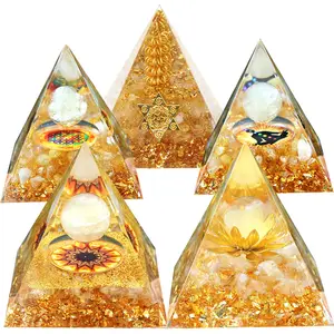 Groothandel Orgone Piramide Kristallen Piramide Voor Positieve Energie Fortuin Orgoniet Citrien Helende Stenen Geschenken