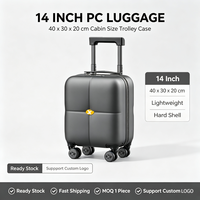 Valise cabine MGB en stock, 14 pouces, 40*30*20cm, mini valise à roulettes légère pour avion