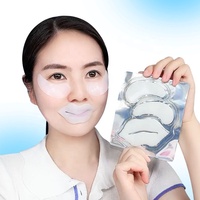 Masque de soin pour les lèvres et les yeux à base de ginseng, de collagène et d'acide hyaluronique, très vendu, avec hydratant anti-rides, masque de nuit, logo personnalisé