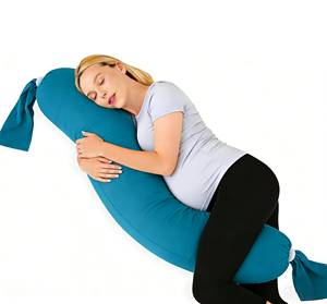 Oreiller de maternité long et confortable en fibre Oeko-Tex Dupont Sorona pour femmes enceintes - Product Image 1